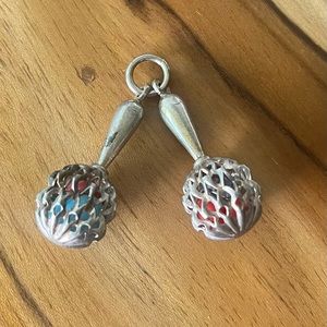 Vintage 925 sterling silver maracas